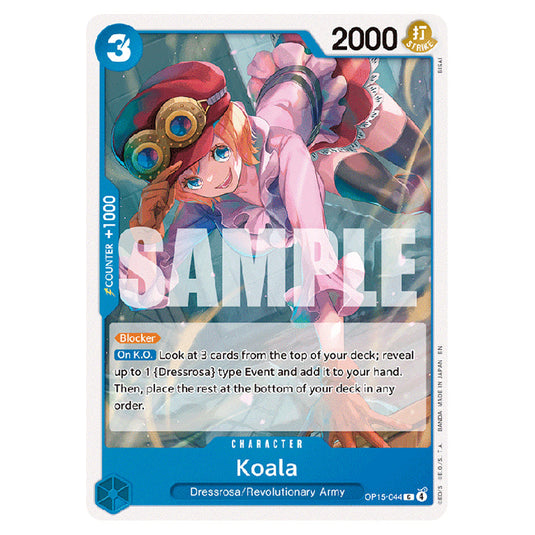 Koala OP15-044 card from the One Piece set Adventure on Kami's Island