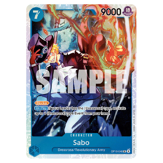 Sabo OP15-046 card from the One Piece set Adventure on Kami's Island