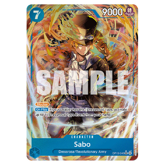 Sabo OP15-046a card from the One Piece set Adventure on Kami's Island