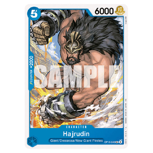Hajrudin OP15-049 card from the One Piece set Adventure on Kami's Island