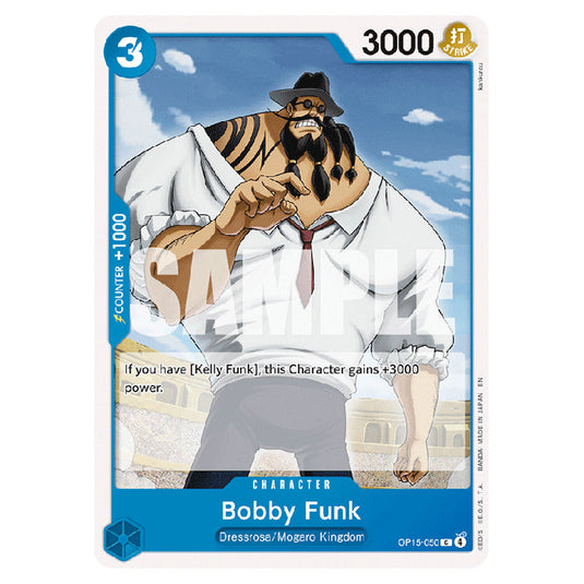 Bobby Funk OP15-050 card from the One Piece set Adventure on Kami's Island