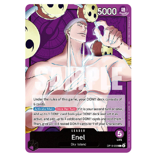 Enel OP15-058 card from the One Piece set Adventure on Kami's Island