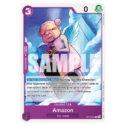 Amazon OP15-059 card from the One Piece set Adventure on Kami's Island
