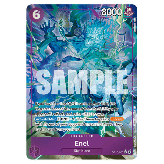 Enel OP15-060a card from the One Piece set Adventure on Kami's Island