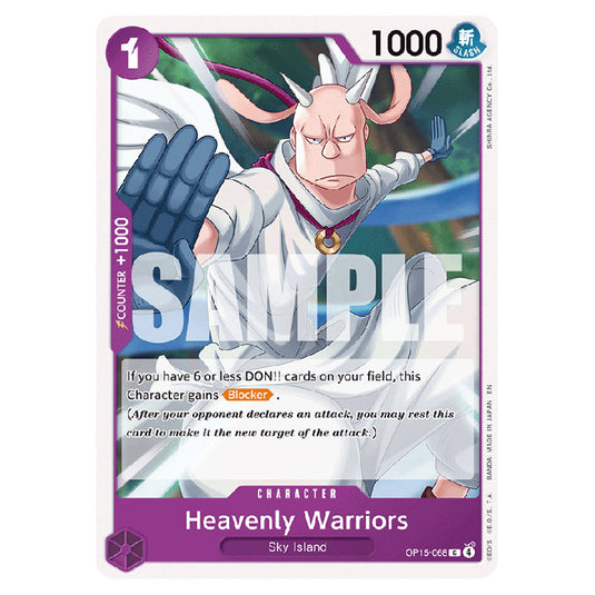 Heavenly Warriors OP15-068 card from the One Piece set Adventure on Kami's Island
