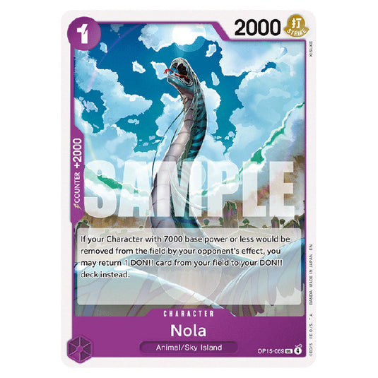 Nola OP15-069 card from the One Piece set Adventure on Kami's Island