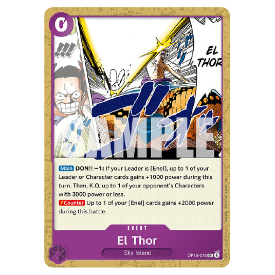 El Thor OP15-075 card from the One Piece set Adventure on Kami's Island