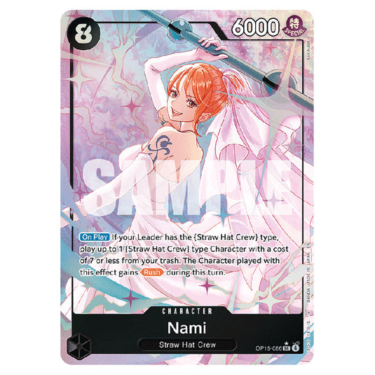 Nami OP15-086a card from the One Piece set Adventure on Kami's Island