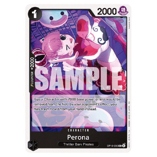 Perona OP15-090 card from the One Piece set Adventure on Kami's Island