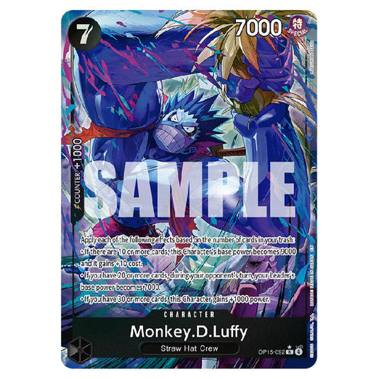 Monkey.D.Luffy OP15-092a card from the One Piece set Adventure on Kami's Island