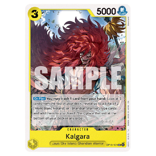 Kalgara OP15-101 card from the One Piece set Adventure on Kami's Island