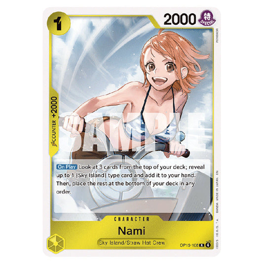 Nami OP15-108 card from the One Piece set Adventure on Kami's Island