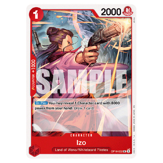 Izo OP16-002 card from the One Piece set The Time of Battle