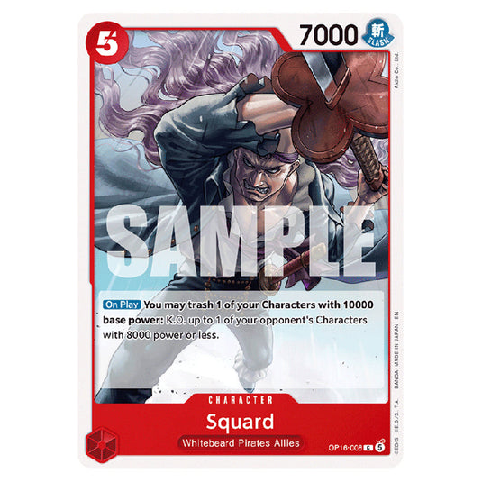 Squard OP16-008 card from the One Piece set The Time of Battle