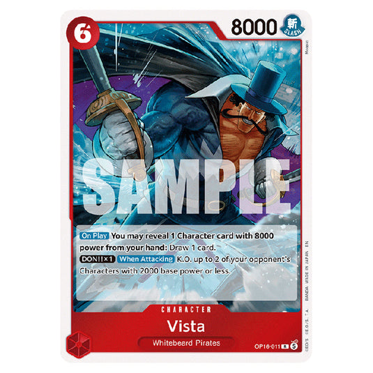 Vista OP16-011 card from the One Piece set The Time of Battle