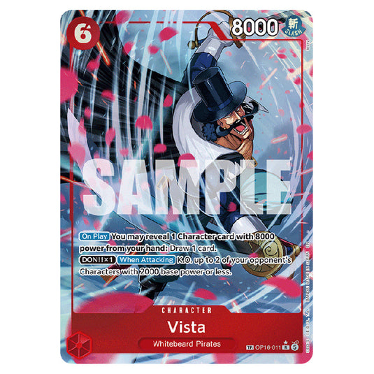 Vista OP16-011a card from the One Piece set The Time of Battle