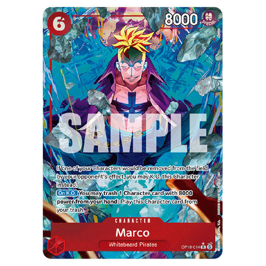 Marco OP16-014a card from the One Piece set The Time of Battle