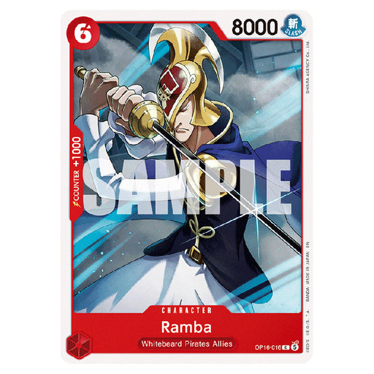 Ramba OP16-016 card from the One Piece set The Time of Battle