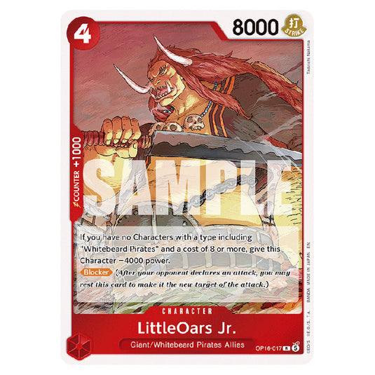 LittleOars Jr. OP16-017 card from the One Piece set The Time of Battle