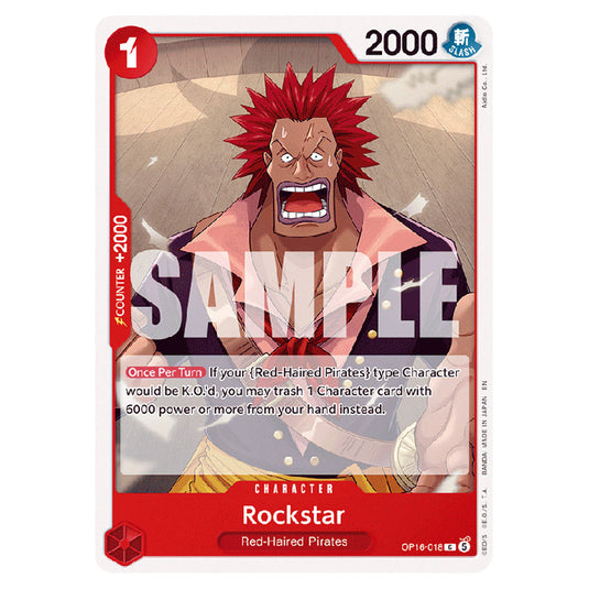 Rockstar OP16-018 card from the One Piece set The Time of Battle