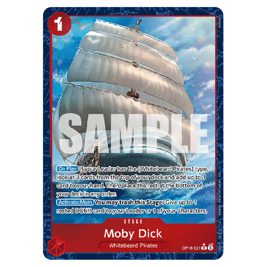 Moby Dick OP16-021a card from the One Piece set The Time of Battle