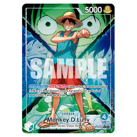 Monkey.D.Luffy OP16-022a card from the One Piece set The Time of Battle