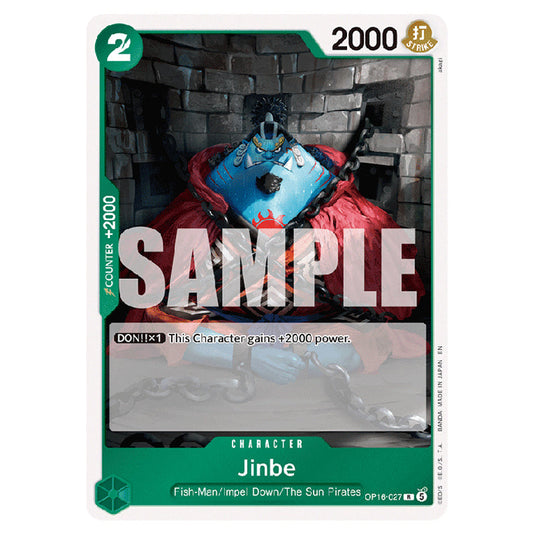 Jinbe OP16-027 card from the One Piece set The Time of Battle
