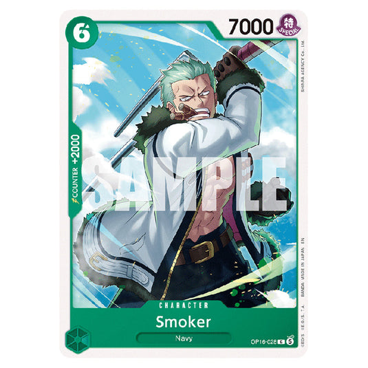 Smoker OP16-028 card from the One Piece set The Time of Battle