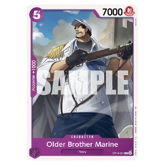 Older Brother Marine OP16-061 card from the One Piece set The Time of Battle