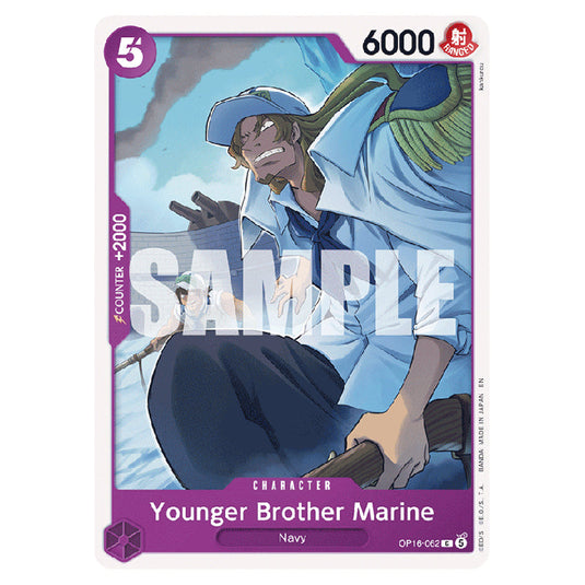 Younger Brother Marine OP16-062 card from the One Piece set The Time of Battle