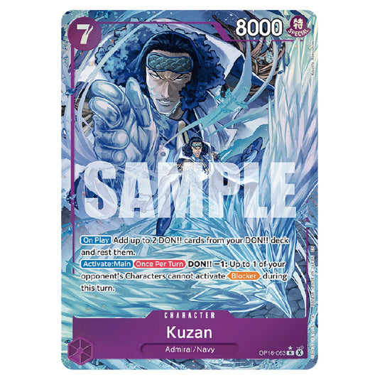 Kuzan OP16-063a card from the One Piece set The Time of Battle