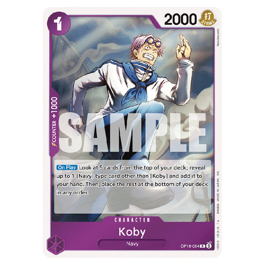 Koby OP16-064 card from the One Piece set The Time of Battle