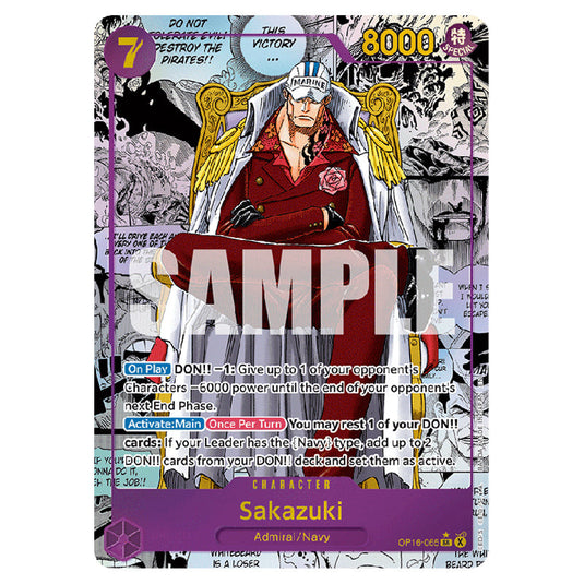 Sakazuki OP16-065b card from the One Piece set The Time of Battle