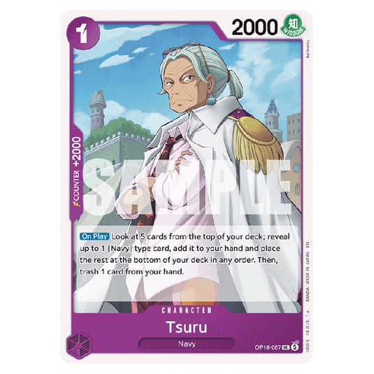 Tsuru OP16-067 card from the One Piece set The Time of Battle
