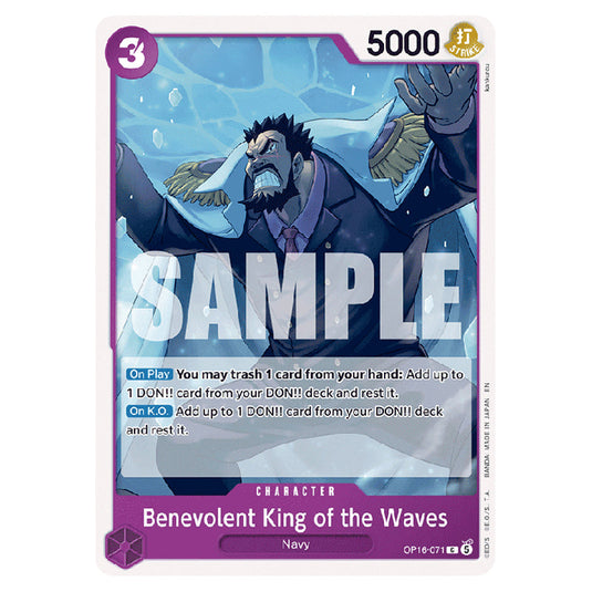 Benevolent King of the Waves OP16-071 card from the One Piece set The Time of Battle