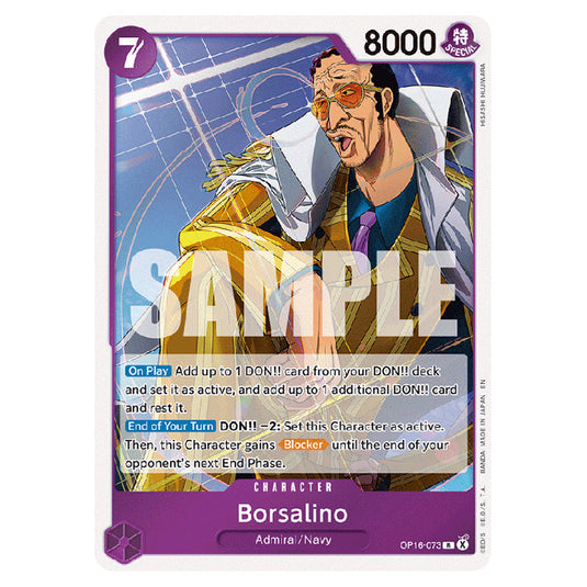 Borsalino OP16-073 card from the One Piece set The Time of Battle