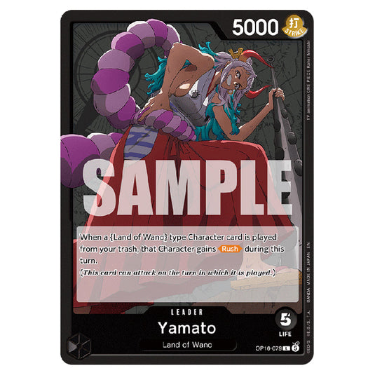 Yamato OP16-079 card from the One Piece set The Time of Battle