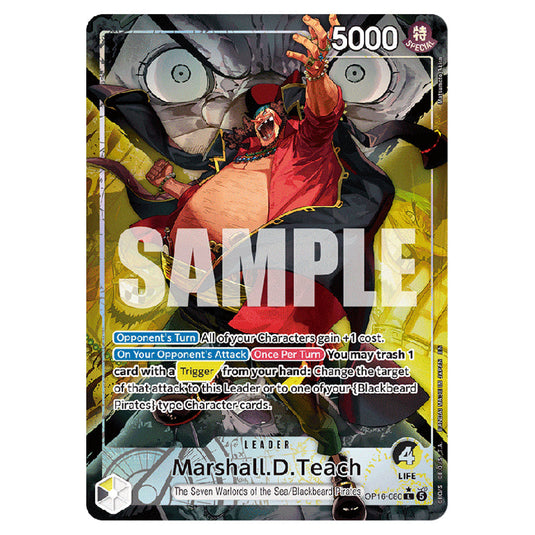 Marshall.D.Teach OP16-080a card from the One Piece set The Time of Battle