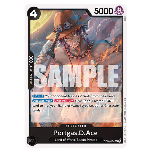 Portgas.D.Ace OP16-094 card from the One Piece set The Time of Battle