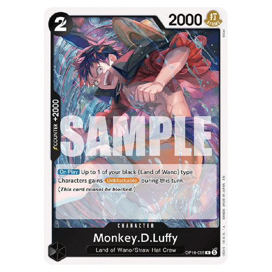 Monkey.D.Luffy OP16-095 card from the One Piece set The Time of Battle