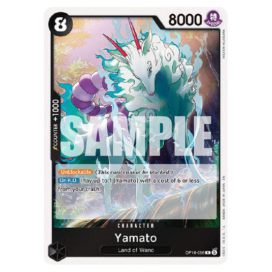 Yamato OP16-096 card from the One Piece set The Time of Battle