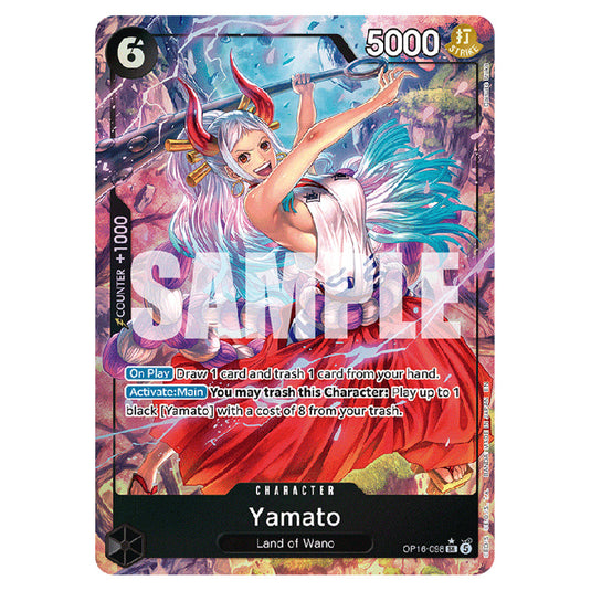 Yamato OP16-098a card from the One Piece set The Time of Battle