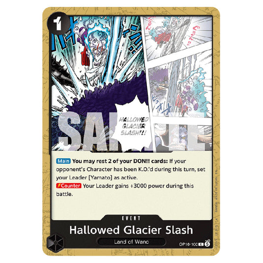Hallowed Glacier Slash OP16-100 card from the One Piece set The Time of Battle