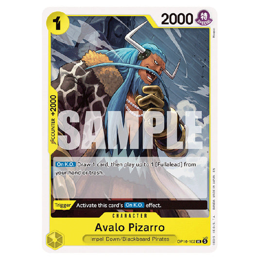 Avalo Pizarro OP16-102 card from the One Piece set The Time of Battle