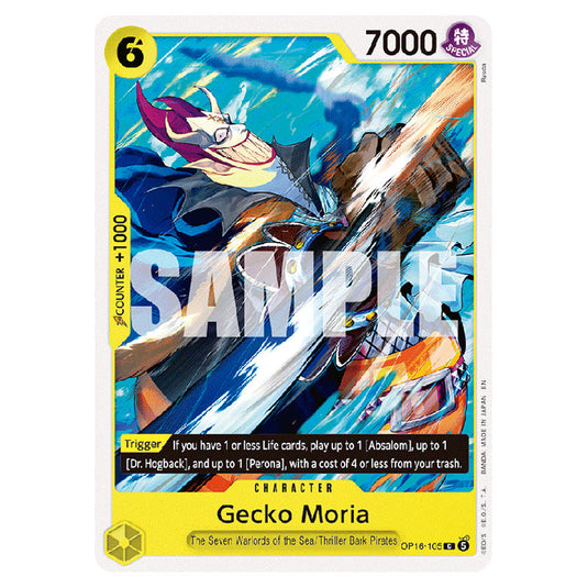 Gecko Moria OP16-105 card from the One Piece set The Time of Battle