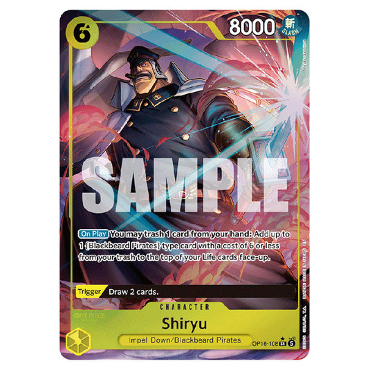 Shiryu OP16-108a card from the One Piece set The Time of Battle