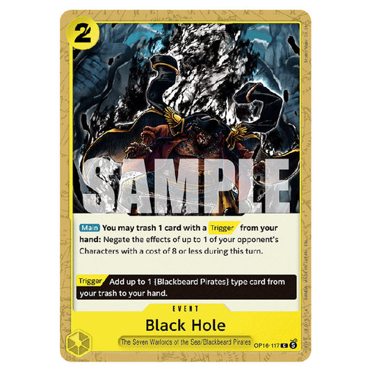 Black Hole OP16-117 card from the One Piece set The Time of Battle