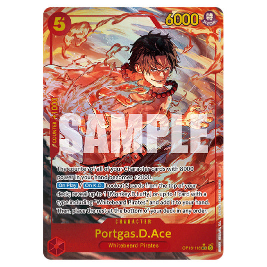 Portgas.D.Ace OP16-118a card from the One Piece set The Time of Battle