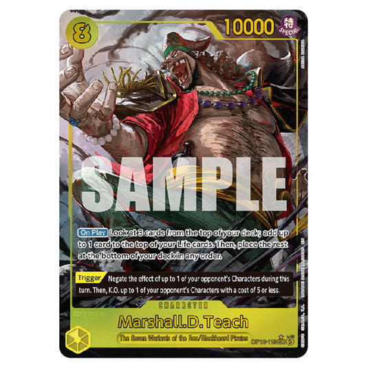 Marshall.D.Teach OP16-119a card from the One Piece set The Time of Battle