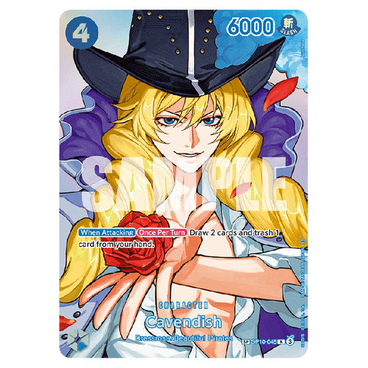 Cavendish OP10-045a card from the One Piece set The Time of Battle